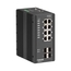 Managed Industrial Gigabit Ethernet PoE+ Switch - (8) RJ-45, (4) SFP